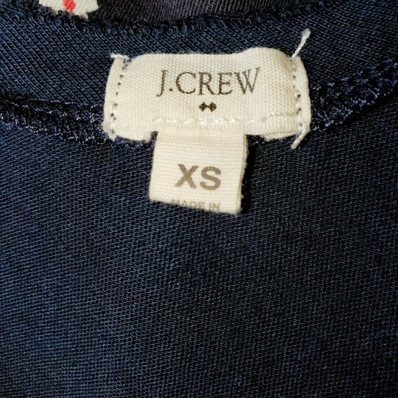 J Crew Womans Xsmall Tank Top Navy Sequin Stripe - Picture 6 of 8